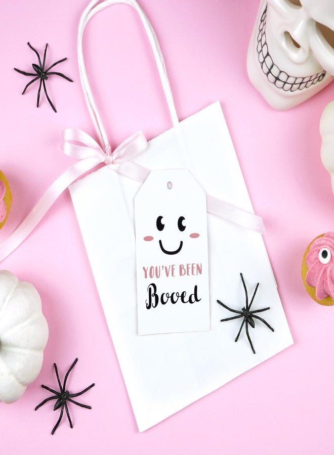 Vanlovemac 80 Pcs Halloween Tags with String, You've Been Booed Gifts Tag, Happy Halloween Tags for Goodie Bags, Cute Paper Name Tags, Boo Basket Stuffers, Ghost Hanging Tags Candy Bag Gift Wrap Tag - Image 4